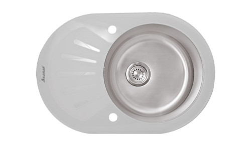 Кухонная мойка Seaman Eco Glass SMG-730W Slam-shut