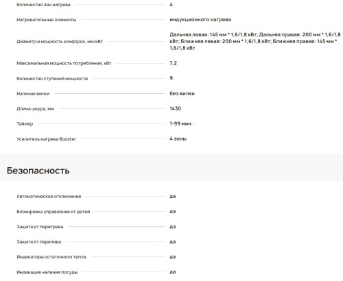 Индукционная варочная панель Krona (Крона) GRUND 60 BL/S