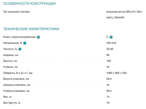 Вытяжка Falmec (Фалмек) Mercurio Evo 90 Inox