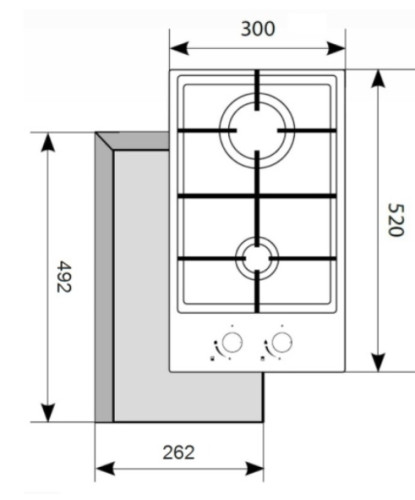 Газовая варочная панель AKPO (Акпо) PGA 302 FGC-T BL