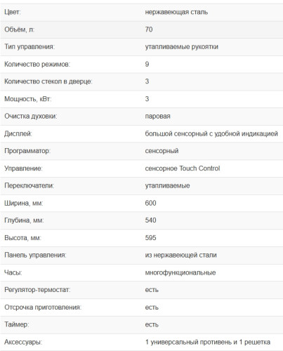 Электрический духовой шкаф Weissgauff (Вайсгауф) EOM 691 PDBX Steam Clean