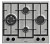 Газовая варочная панель Korting (Кёртинг) HG 688 CTX