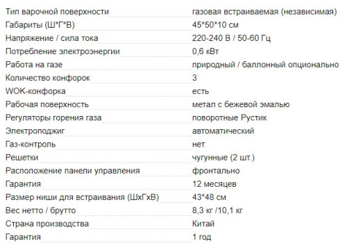 Газовая варочная панель AVEX (Авекс) HS 4531 YR 