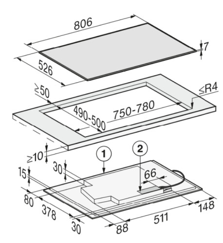 Индукционная варочная панель Miele (Мили) KM 7679 FR