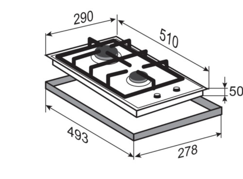 Газовая варочная панель Zigmund-Shtain (Зигмунд-Штайн) G 14.3 W