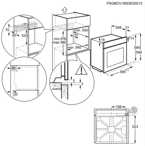 Электрический духовой шкаф Electrolux (Электролюкс) EOC 96851 AX