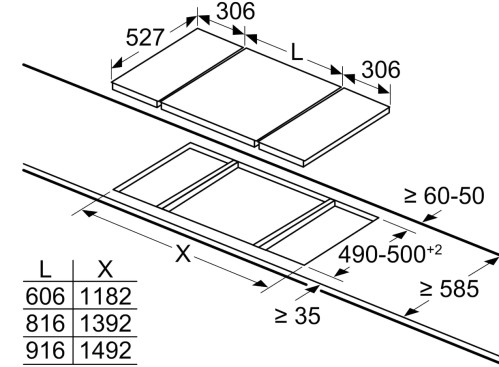 Газовая варочная панель Bosch (Бош) PRB3A6D70M