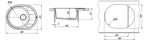 Кухонная мойка Florentina (Флорентина) Родос 580, мокко