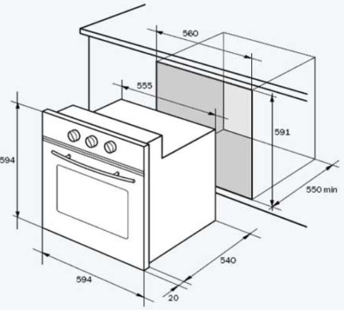 Газовый духовой шкаф DeLonghi (ДеЛонги) CGGBA 4