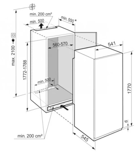 Встаиваемый холодильник Liebherr (Либхер) IRBSd 5121