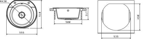 Кухонная мойка Florentina (Флорентина) Эльба, коричневый