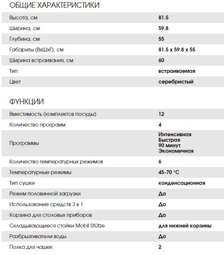 Встраиваемая посудомоечная машина Weissgauff (Вайсгауф) BDW 6042