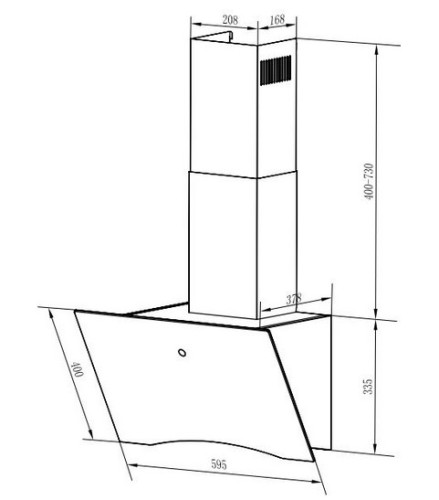 Вытяжка Weissgauff (Вайсгауф) Assy 60 TC BL