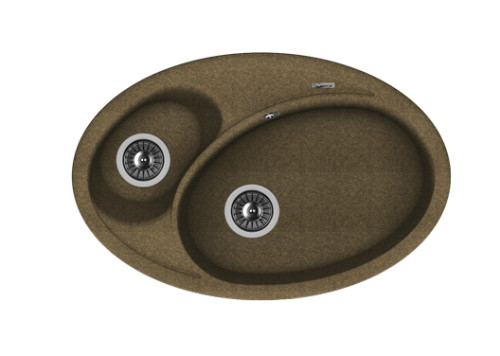 Кухонная мойка Florentina (Флорентина) Селена 780, коричневый