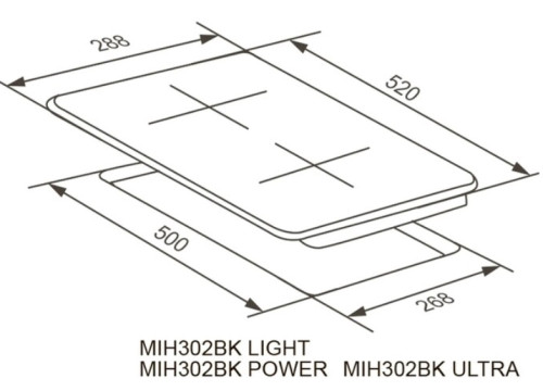 Индукционная варочная панель Meferi (Мефери) MIH302BK ULTRA