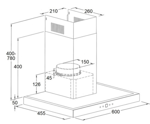 Вытяжка MAUNFELD (Маунфилд) Breeze 60 нержавеющая сталь