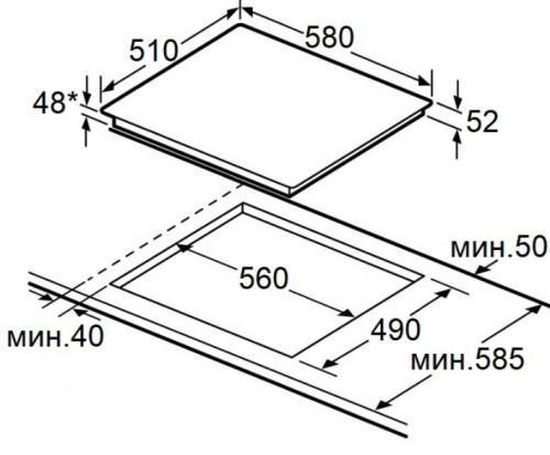 Электрическая варочная панель MAUNFELD (Маунфилд) AVCE6041BK