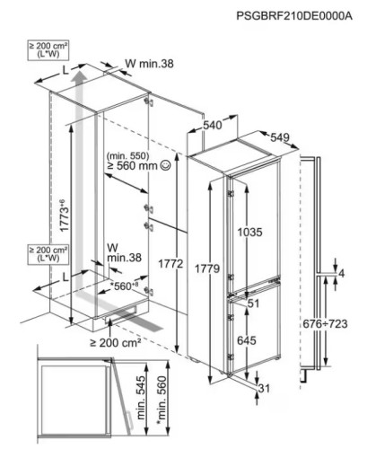 Встраиваемый холодильник Electrolux (Электролюкс) ENTMUSP8S