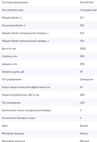 Холодильник MAUNFELD (Маунфилд) MFF185SFW