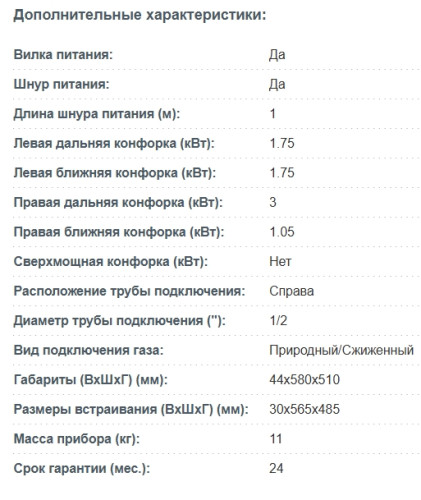 Газовая варочная панель Korting (Кёртинг) HG 645 CRN
