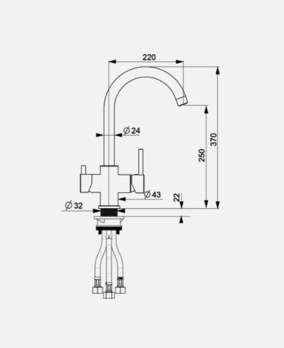 Смеситель для кухни Florentina FL-06, цвет Коричневый