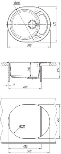 Кухонная мойка Dr.Gans (Доктор Ганс) Берта 580, белый
