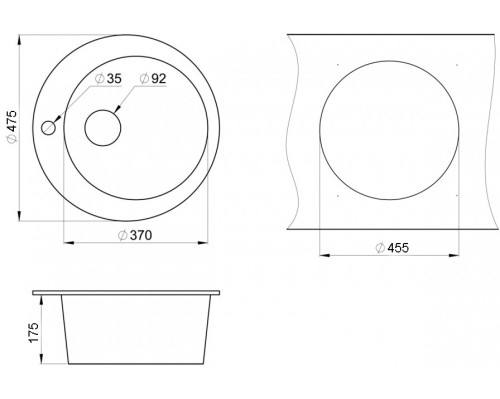 Кухонная мойка Granula (Гранула) GR-4801 pr, пирит