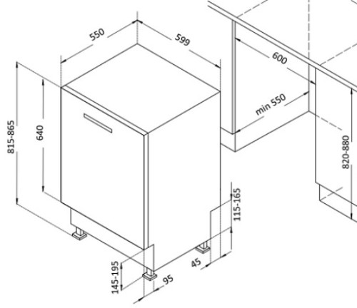 Встраиваемая посудомоечная машина Korting (Кёртинг) KDI 60984