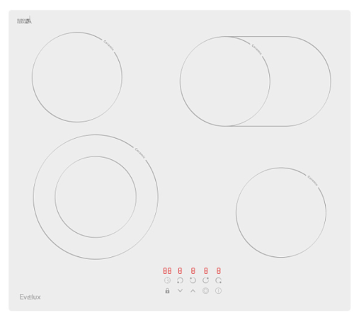 Электрическая варочная панель Evelux (Эвелюкс) HEV 642 W