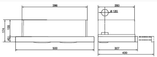 Встраиваемая вытяжка Weissgauff (Вайсгауф) TEL 500 EB