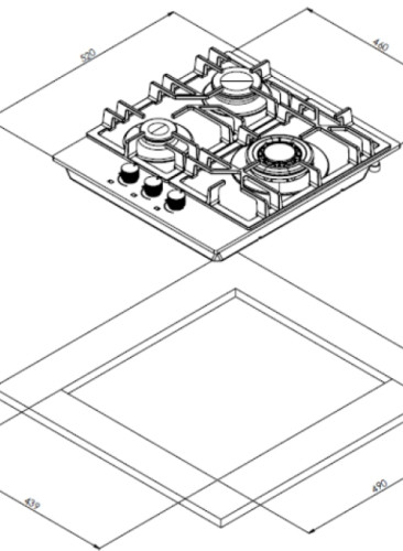 Газовая варочная панель Weissgauff (Вайсгауф) HGG 451 BERV
