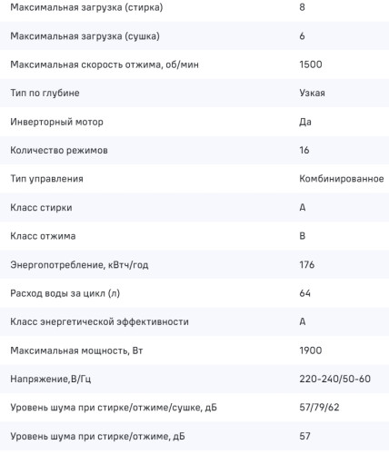 Стиральная машина с сушкой MAUNFELD (Маунфилд) MFWM1586WHS