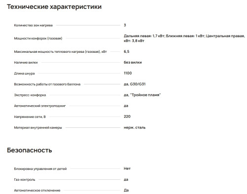 Газовая варочная панель Krona (Крона) CORNIOLA 45 BL