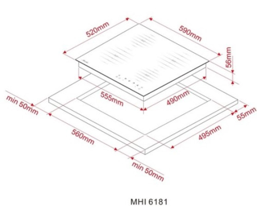 Индукционная варочная панель MONSHER (Моншер) MHI 6181