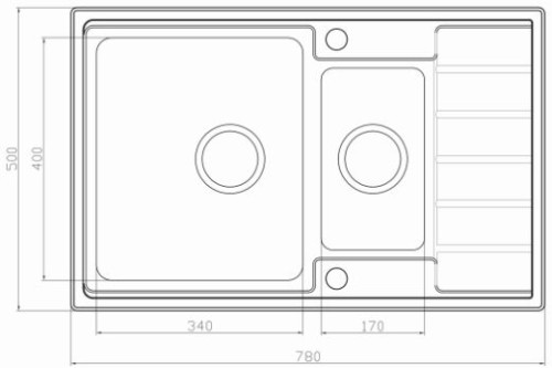 Кухонная мойка Seaman Eco Roma SMR-7850B Slam-shut (два отв.)
