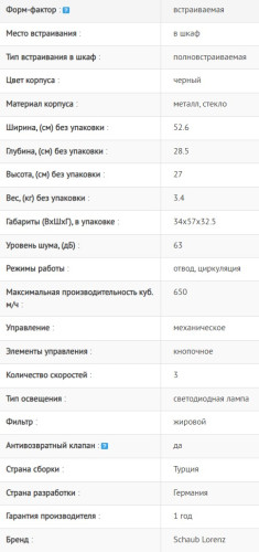 Встраиваемая вытяжка Schaub Lorenz (Шауб Лоренц) SLD EY5210