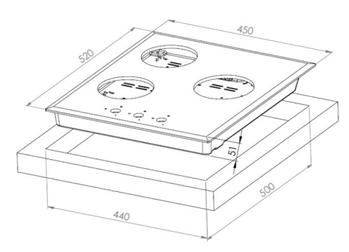 Газовая варочная панель Kuppersberg (Куперсберг) FS 45 X