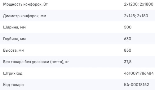 Электрическая плита MAUNFELD (Маунфилд) MEC55CW07