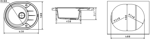 Кухонная мойка Florentina (Флорентина) Родос 620, жасмин