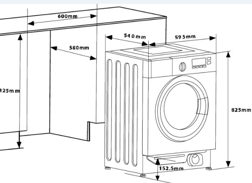 Встраиваемая стиральная машина VestFrost (ВестФрост) WMI 6147 Inverter Steam