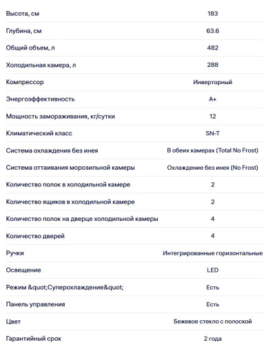 Холодильник NORDFROST (Нордфрост) RFQ 500 NFGY