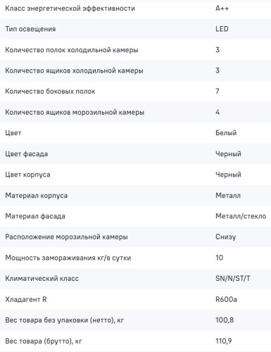 Холодильник MAUNFELD (Маунфилд) MFF192NFPW01 Inverter