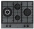 Газовая варочная панель Lex (Лекс) GVG 646T GR