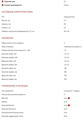 Индукционная варочная панель Kuppersberg (Купперсберг) ICS 622 R