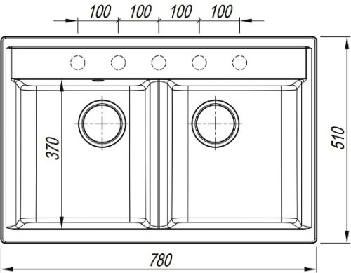 Кухонная мойка Dr.Gans (Доктор Ганс) "АСТРА 780" 780x510x217 цвет латте