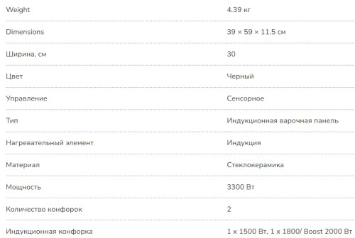 Индукционная варочная панель MILLEN (Миллен) MIH 301 BL