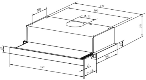 Встраиваемая вытяжка Weissgauff (Вайсгауф) TEL 06 1M IX