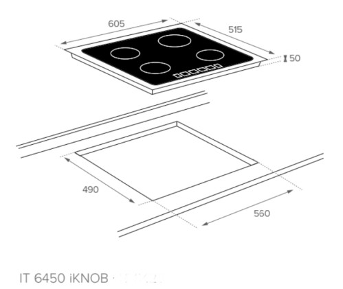 Индукционная варочная панель Teka (Тека) IT 6450 IKNOB