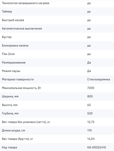 Индукционная варочная панель MAUNFELD (Маунфилд) CVI804SFBK LUX Inverter