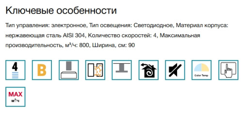 Вытяжка Falmec (Фалмек) Plane NRS Isola 90 Plus
